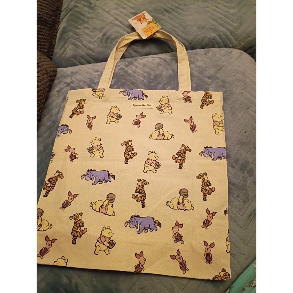 Disney Winnie The Pooh all over print Canvas Tote Bag {16.5"x15"} *Primark*-NEW